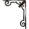 Ekena Millwork Fleur De Lis Wrought Iron Bracket, (Triple center brace), Antiqued Pale Gold 2"W x 10"D x 12"H BKTM02X10X12TFLAPG - alternate 7
